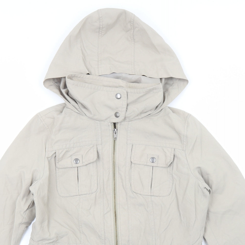 Marks and Spencer Womens Beige Pea Coat Coat Size 10 Zip