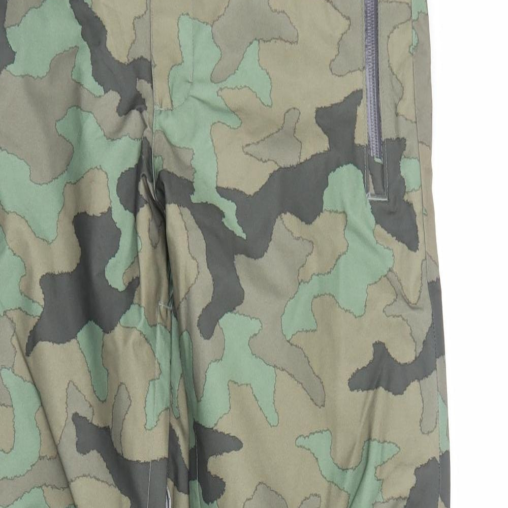 Regatta Mens Green Camouflage Polyester Trousers Size M Regular Zip