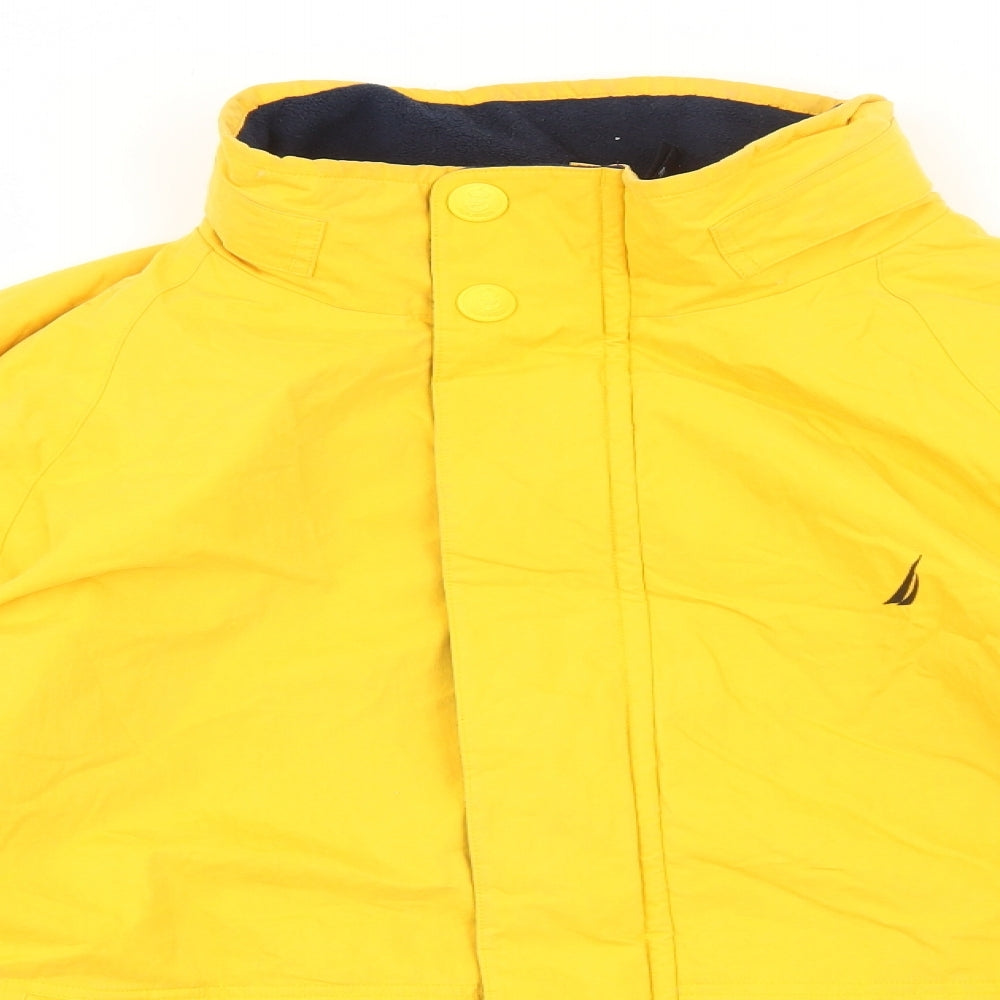 Nautica Mens Yellow Windbreaker Jacket Size XL Zip