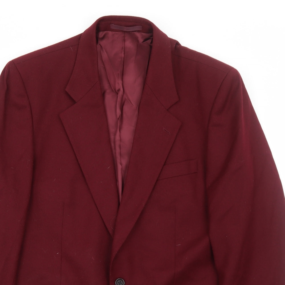 Brook Taverner Mens Red Polyester Jacket Suit Jacket Size 44 Regular