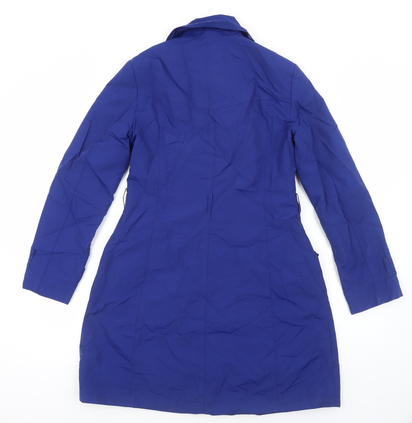 Marks and Spencer Womens Blue Trench Coat Coat Size 8 Button