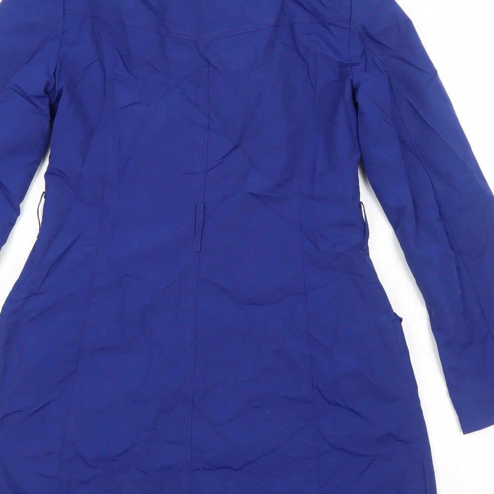 Marks and Spencer Womens Blue Trench Coat Coat Size 8 Button