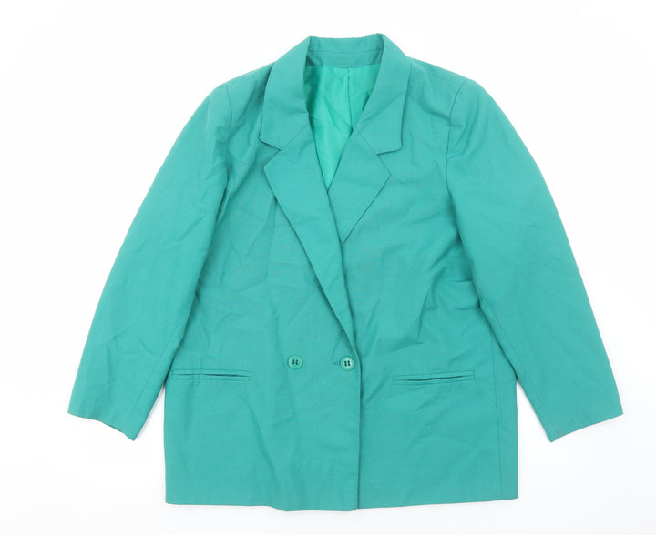 Belvoir Connections Womens Green Jacket Blazer Size L Button