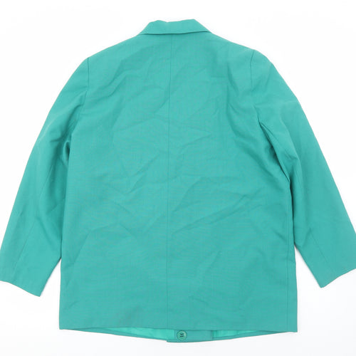 Belvoir Connections Womens Green Jacket Blazer Size L Button