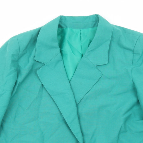 Belvoir Connections Womens Green Jacket Blazer Size L Button