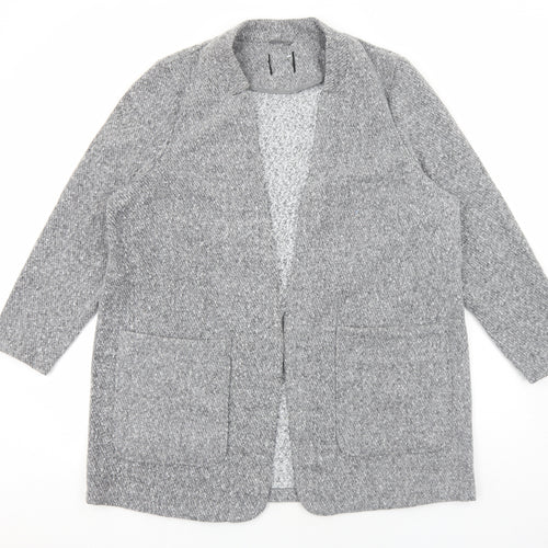 Marks and Spencer Womens Grey Overcoat Blazer Size L