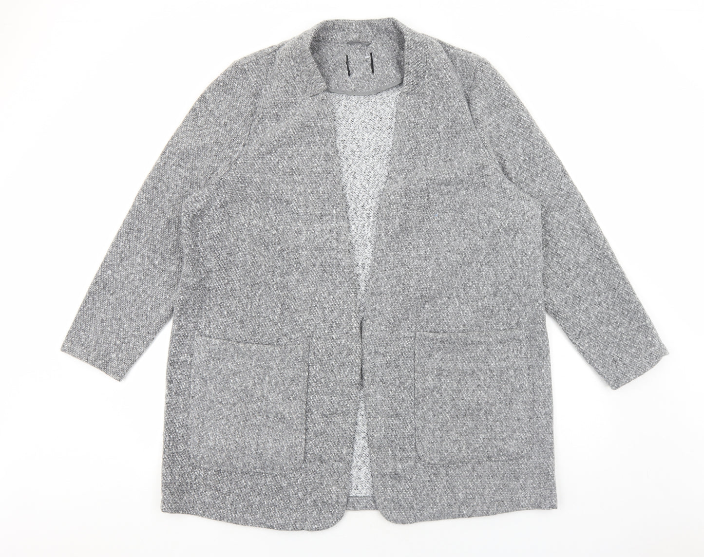 Marks and Spencer Womens Grey Overcoat Blazer Size L
