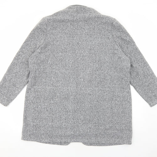 Marks and Spencer Womens Grey Overcoat Blazer Size L
