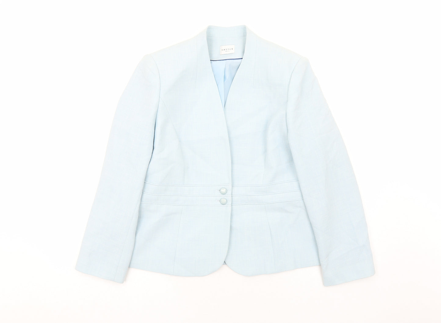 Eastex Womens Blue Jacket Blazer Size 14 Button