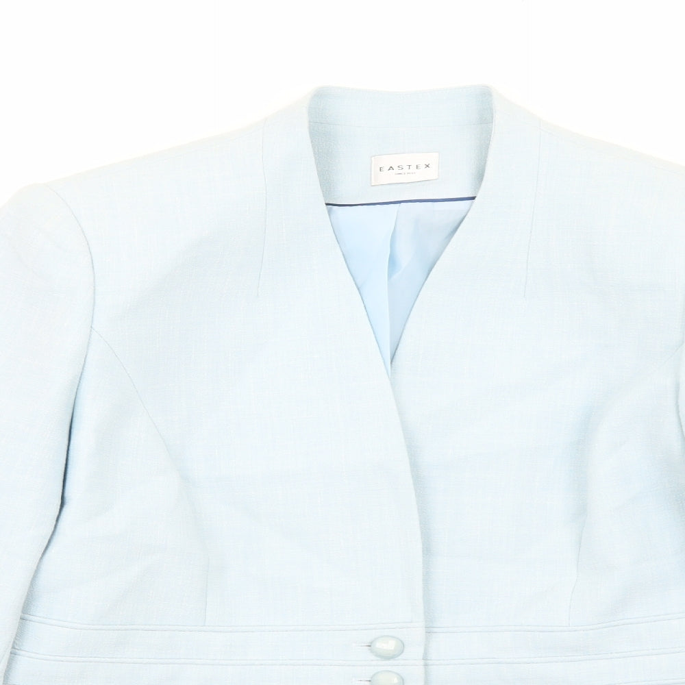 Eastex Womens Blue Jacket Blazer Size 14 Button