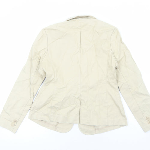 Gap Womens Beige Jacket Blazer Size L Button