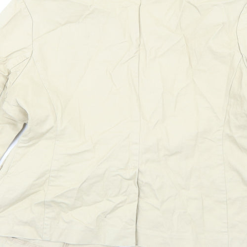 Gap Womens Beige Jacket Blazer Size L Button