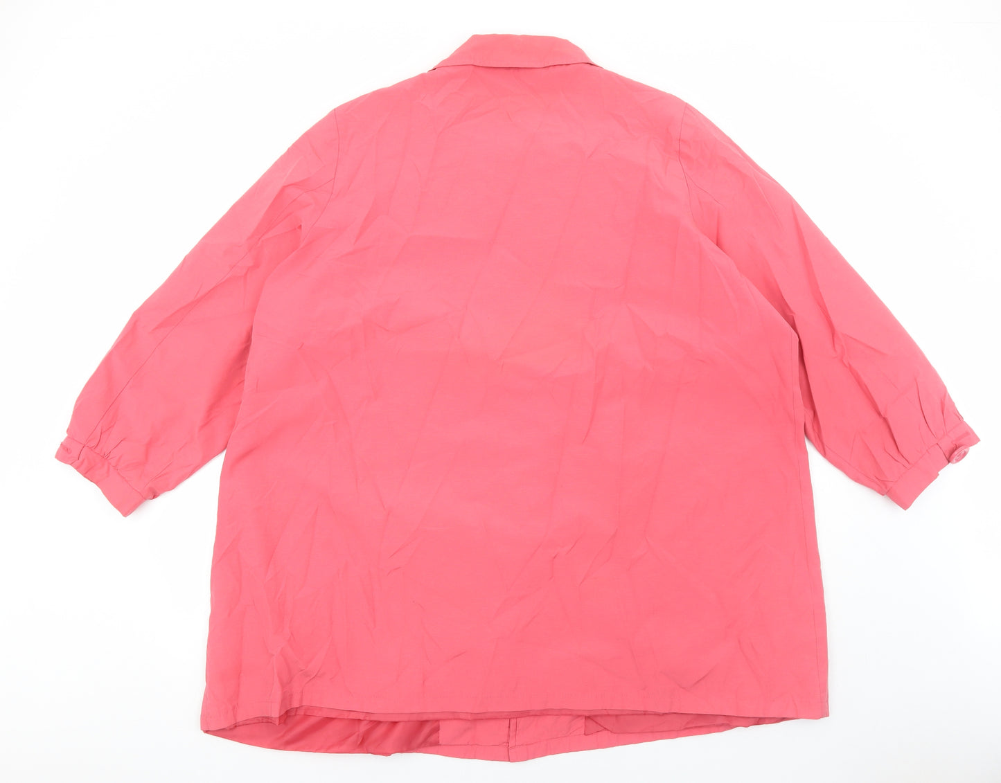 Being Casual Womens Pink Jacket Size 22 Button