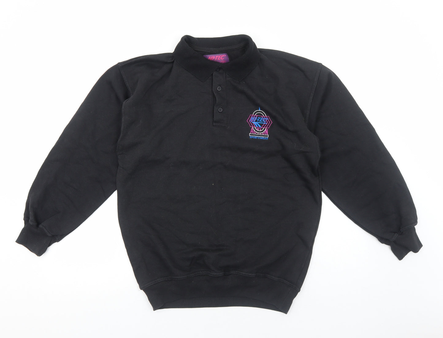 Hi-Tec Mens Black Cotton Pullover Sweatshirt Size S - Polo
