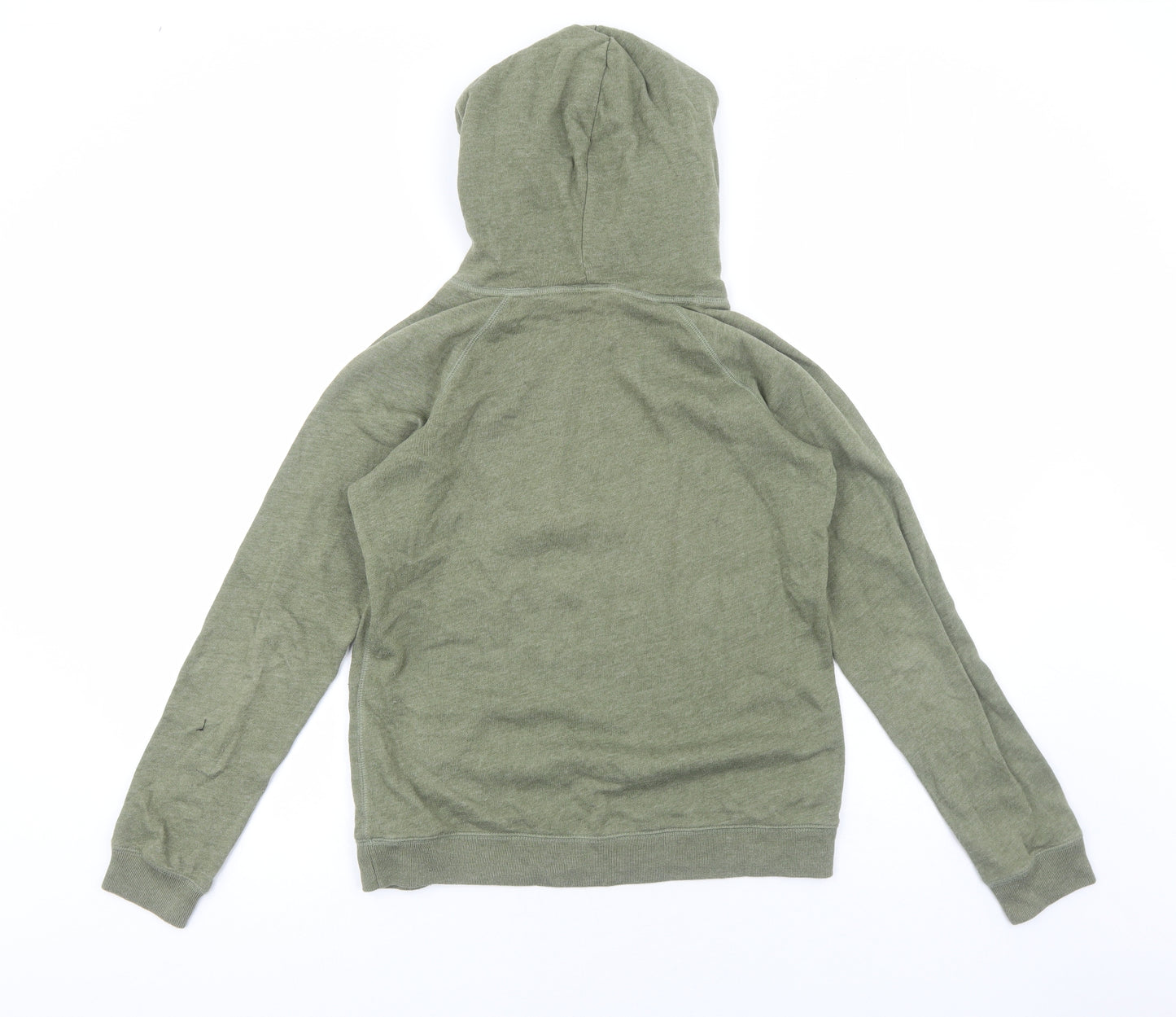 Jack Wills Womens Green Cotton Pullover Hoodie Size 10 Pullover