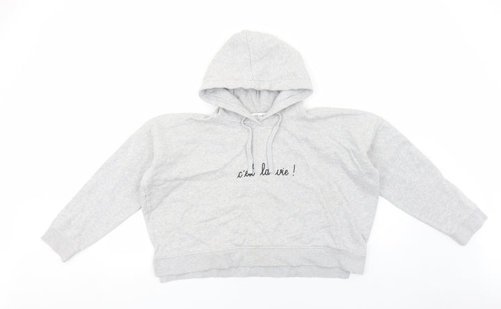 Maison Labiche Womens Grey Cotton Pullover Hoodie Size S Pullover - C'est La Vie