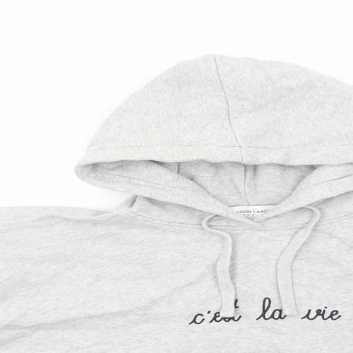 Maison Labiche Womens Grey Cotton Pullover Hoodie Size S Pullover - C'est La Vie