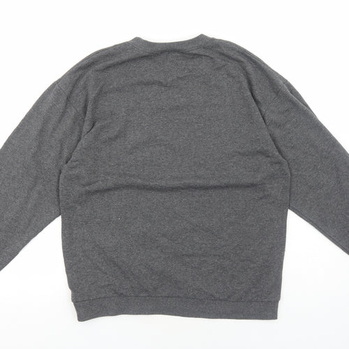 Jetty Womens Grey Cotton Pullover Sweatshirt Size M Pullover