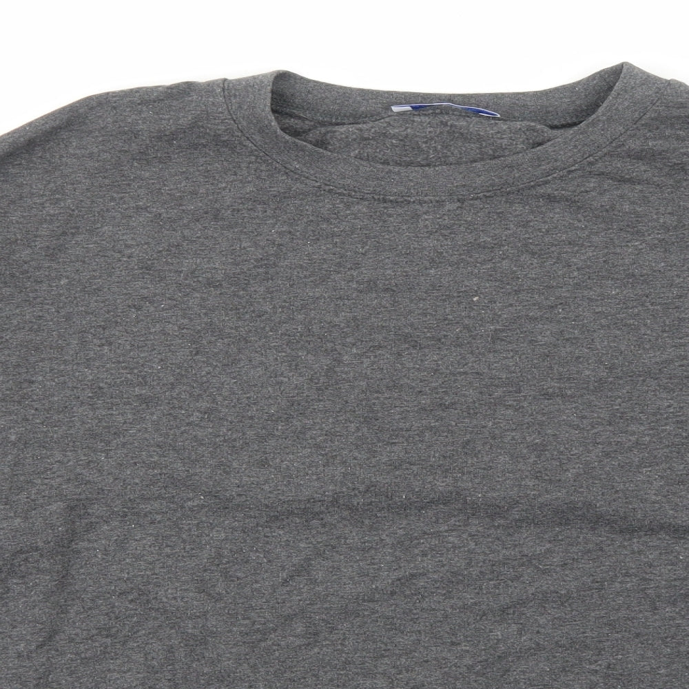 Jetty Womens Grey Cotton Pullover Sweatshirt Size M Pullover