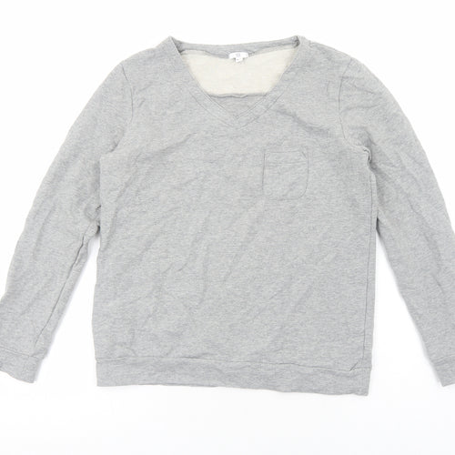 La Redoute Womens Grey Cotton Pullover Sweatshirt Size 10 Pullover