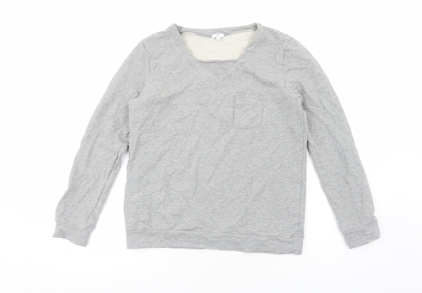 La Redoute Womens Grey Cotton Pullover Sweatshirt Size 10 Pullover
