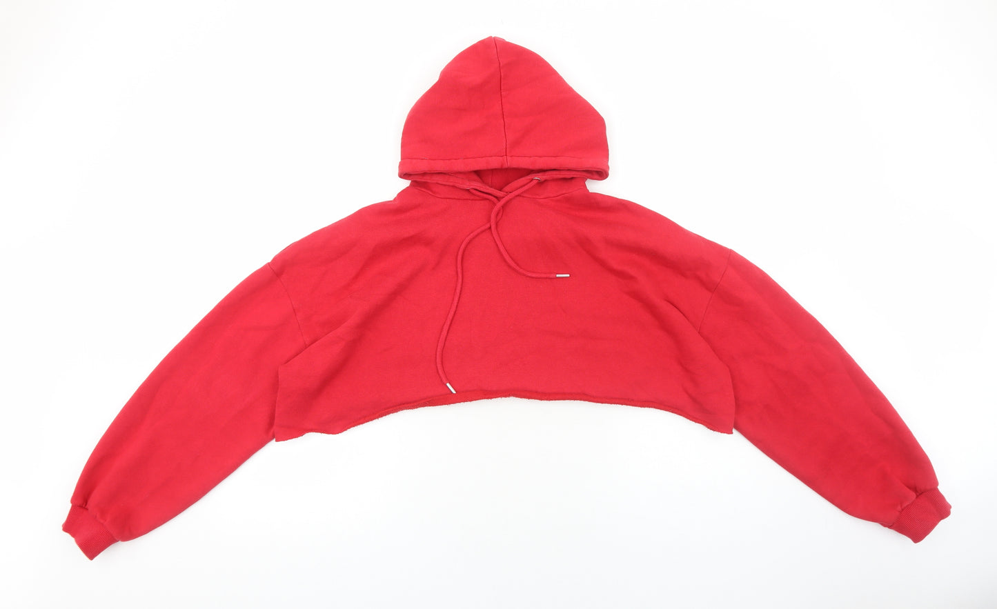Rising Womens Red Cotton Pullover Hoodie Size L Pullover