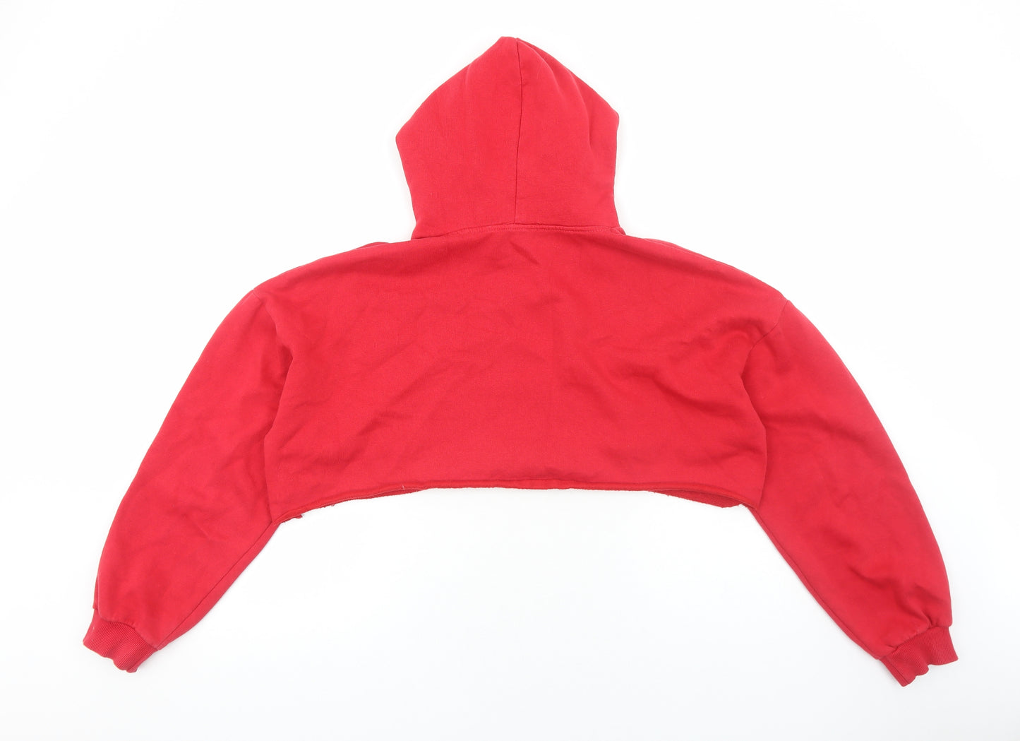 Rising Womens Red Cotton Pullover Hoodie Size L Pullover