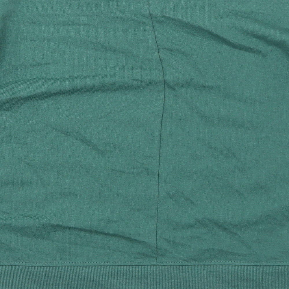 Zara Womens Green Cotton Pullover Sweatshirt Size S Pullover