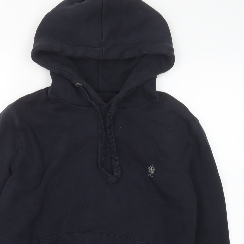 French Connection Womens Black Cotton Pullover Hoodie Size S Pullover
