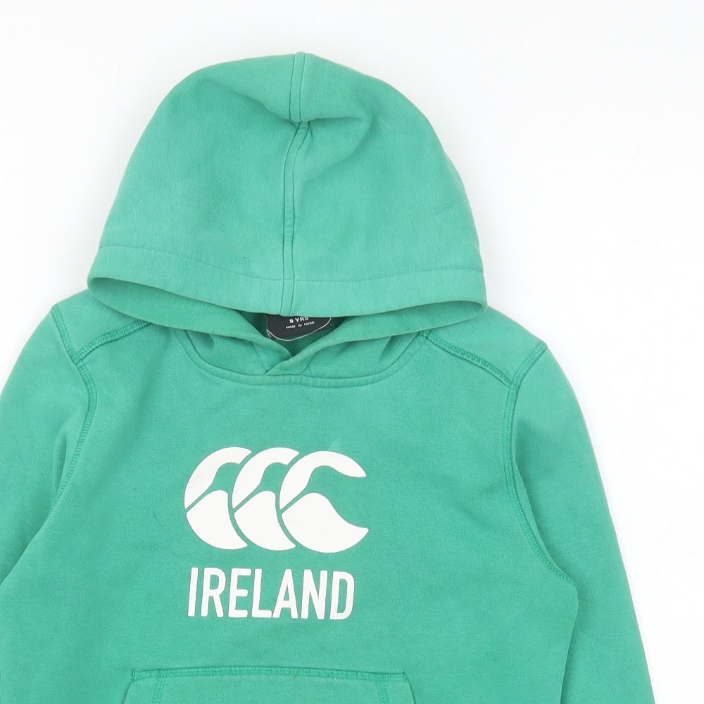 Canterbury Boys Green Cotton Pullover Hoodie Size 8 Years Pullover - Ireland