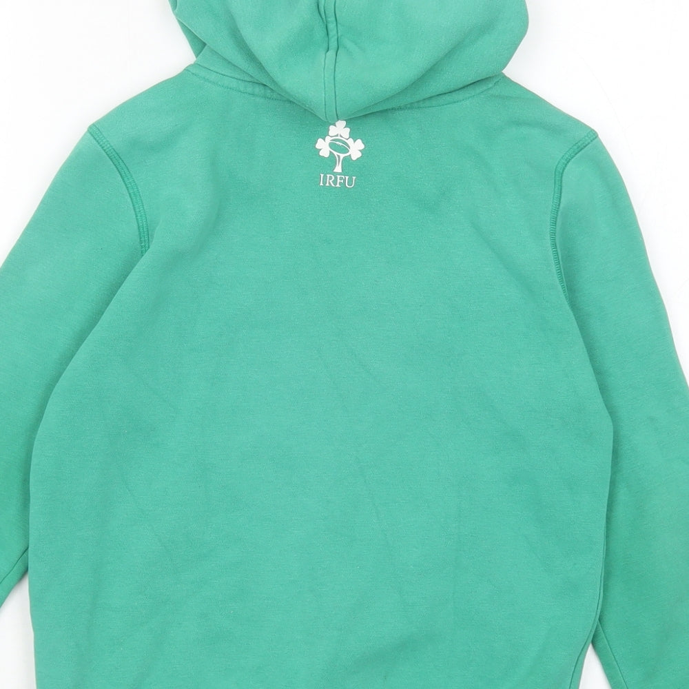 Canterbury Boys Green Cotton Pullover Hoodie Size 8 Years Pullover - Ireland