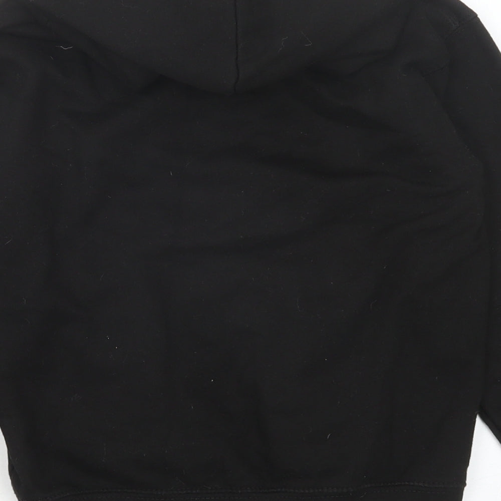 Just Hoods Boys Black Cotton Pullover Hoodie Size 7-8 Years Pullover - Eat Play Dance