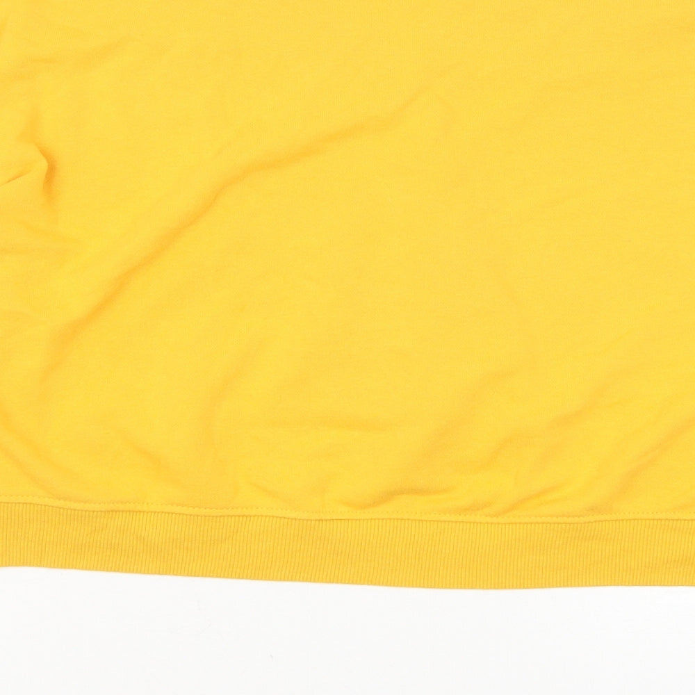 H&M Womens Yellow Cotton Pullover Sweatshirt Size XL Pullover