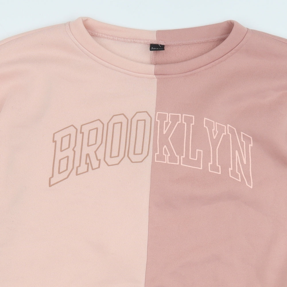 SheIn Womens Pink Polyester Pullover Sweatshirt Size 3XL Pullover - Brooklyn