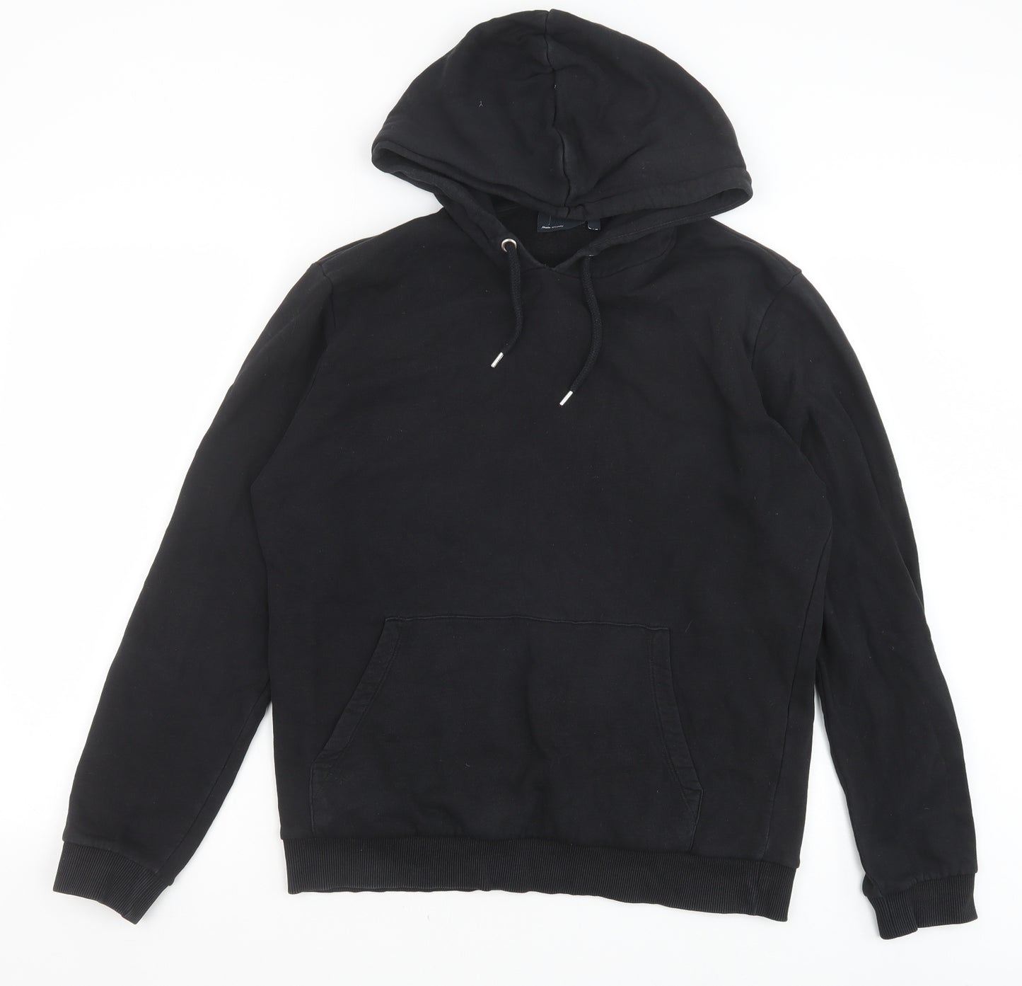 ASOS Womens Black Cotton Pullover Hoodie Size M Pullover