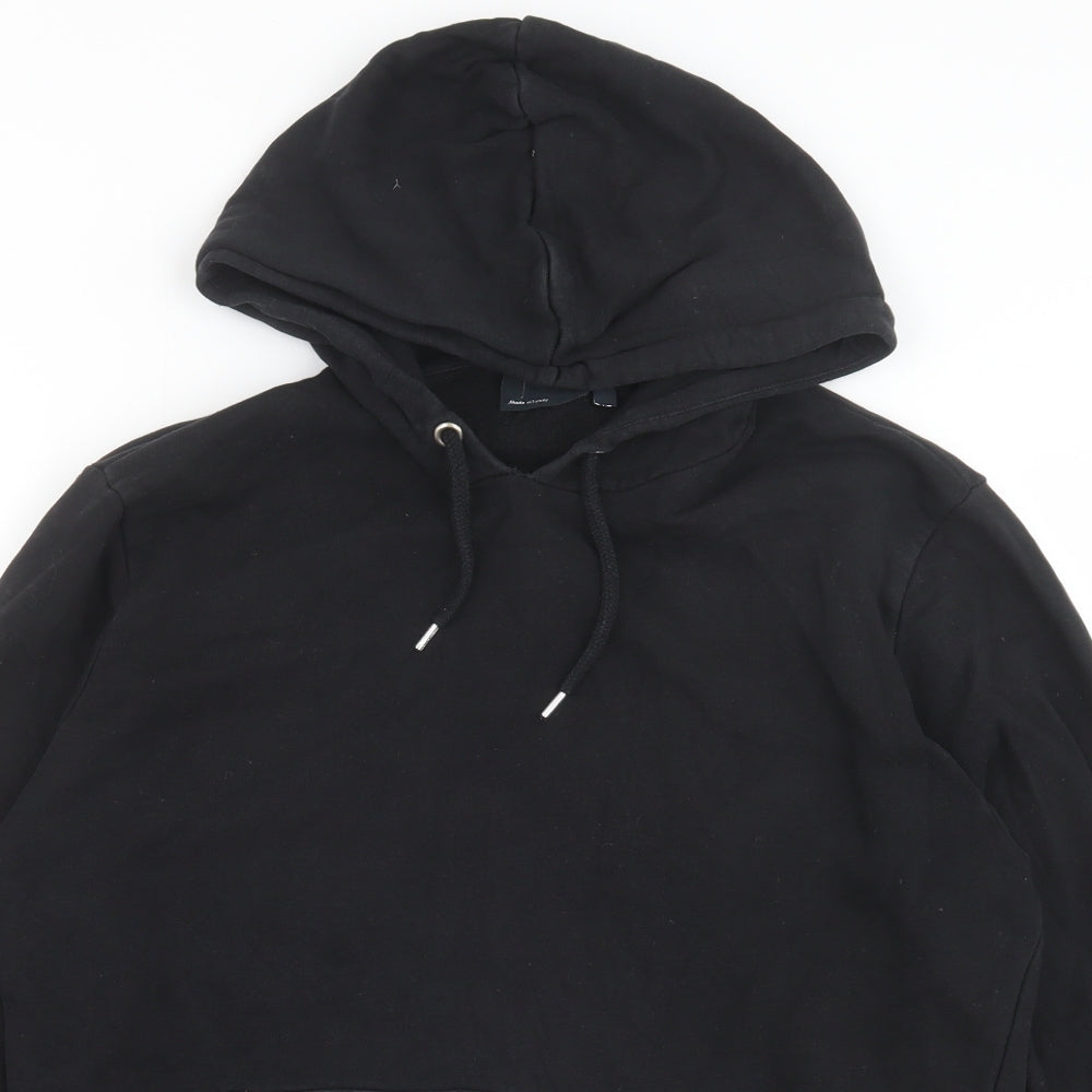 ASOS Womens Black Cotton Pullover Hoodie Size M Pullover