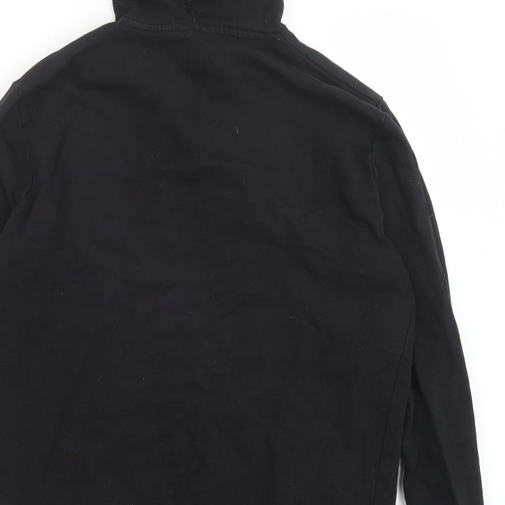 ASOS Womens Black Cotton Pullover Hoodie Size M Pullover