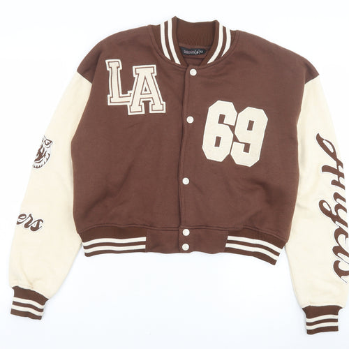 Fashion Us Womens Brown Jacket Size 12 Button - LA