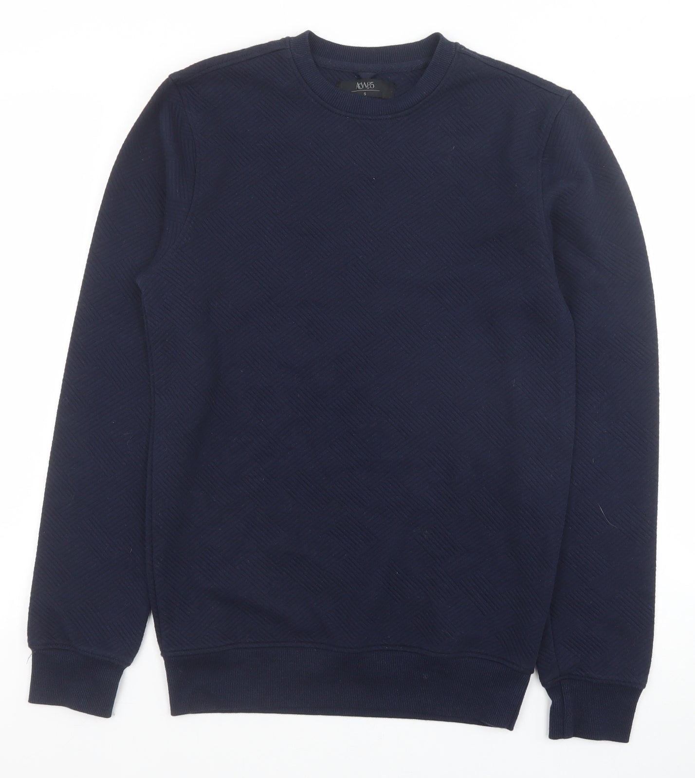 Matalan Mens Blue Cotton Pullover Sweatshirt Size S