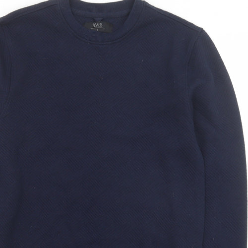 Matalan Mens Blue Cotton Pullover Sweatshirt Size S