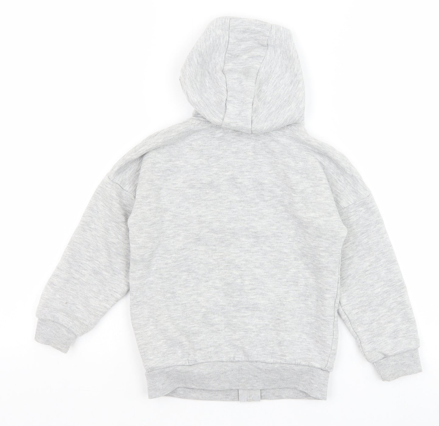 Primark Boys Grey Cotton Full Zip Hoodie Size 4-5 Years Zip