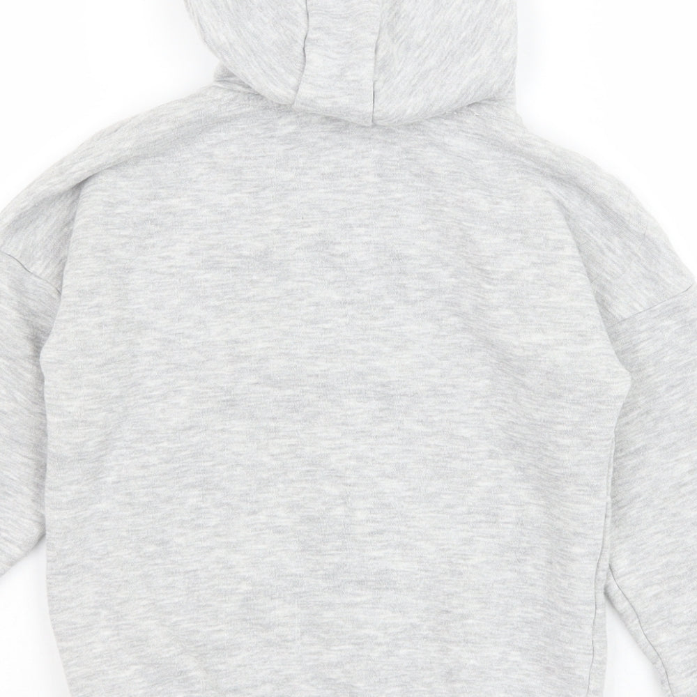 Primark Boys Grey Cotton Full Zip Hoodie Size 4-5 Years Zip