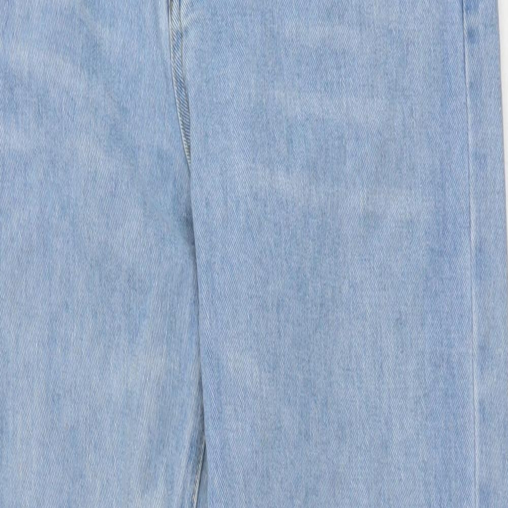 SheIn Womens Blue Cotton Straight Jeans Size 8 Regular Zip