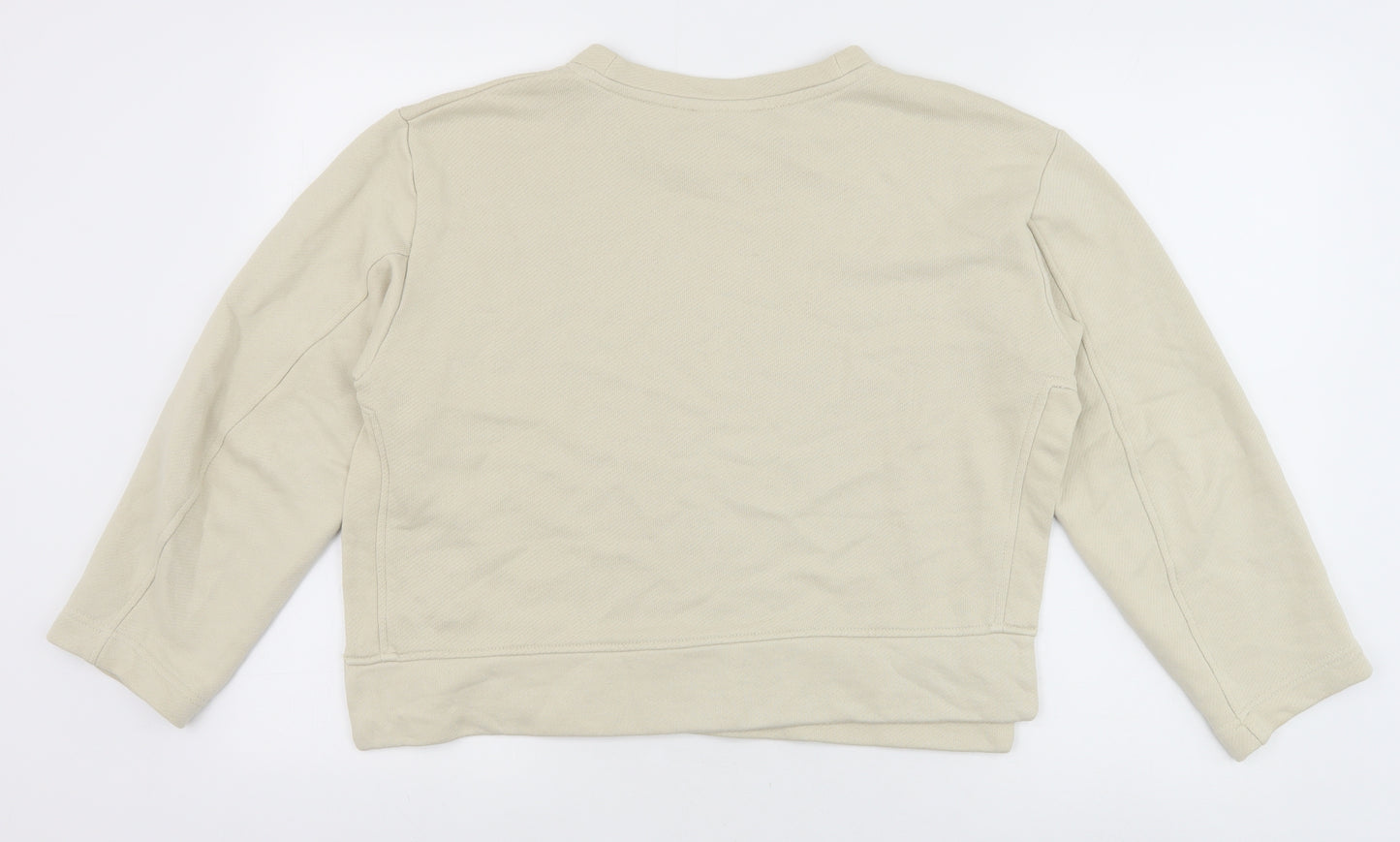 Weekday Womens Beige 100% Cotton Pullover Sweatshirt Size XS Pullover - Cropped