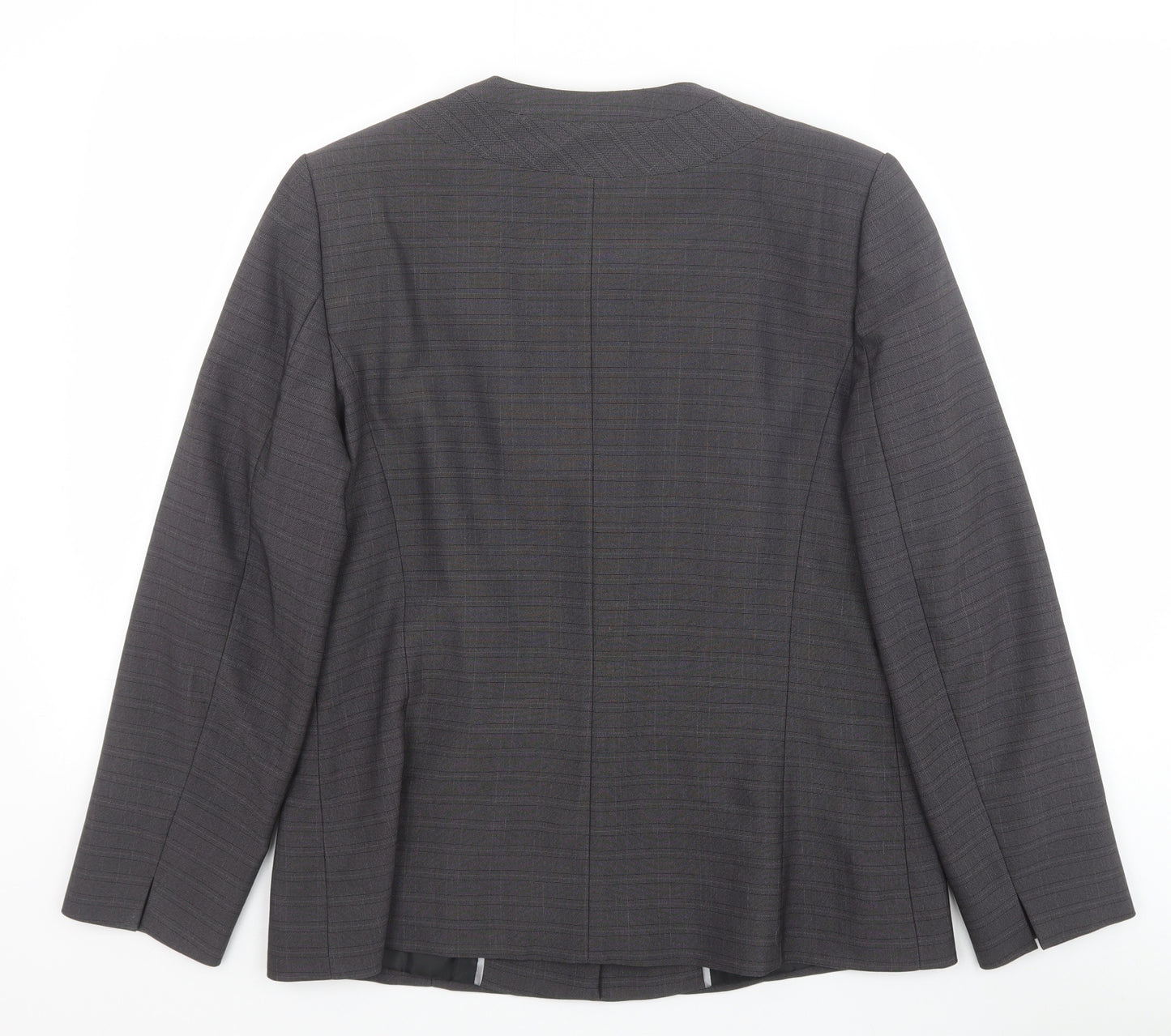 Klass Womens Grey Polyester Jacket Blazer Size 14