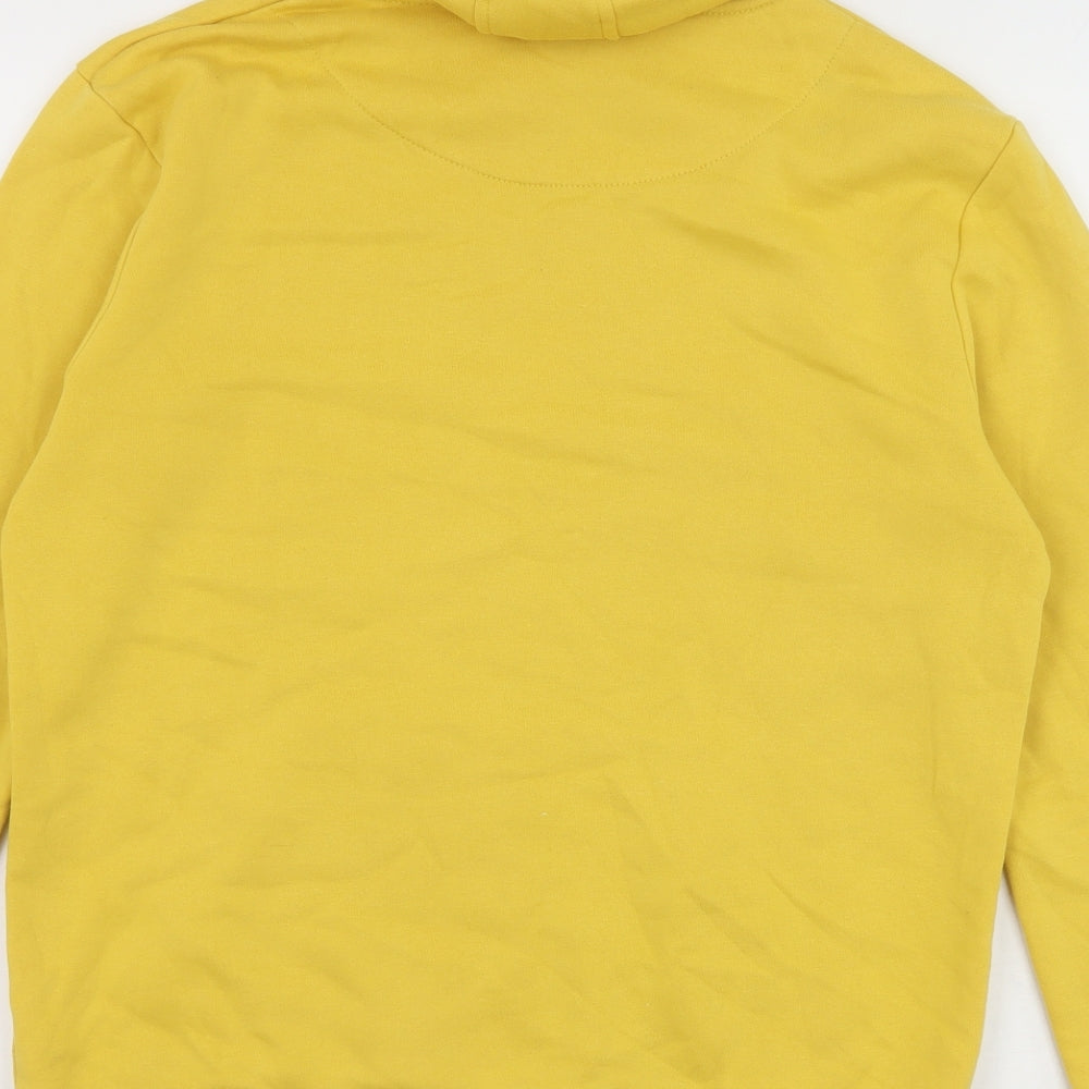 Primark Mens Yellow Cotton Pullover Hoodie Size M