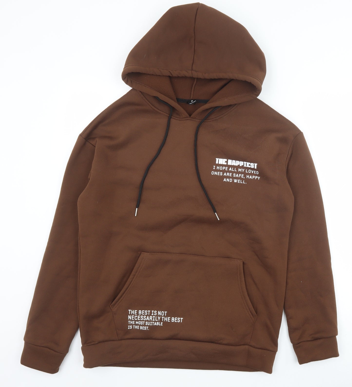 SheIn Womens Brown Polyester Pullover Hoodie Size M Pullover