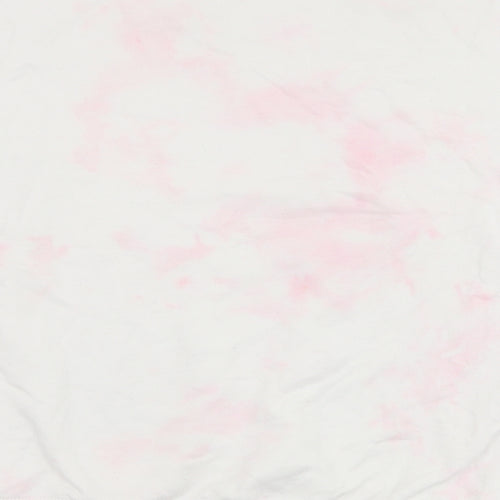 Preworn Womens Pink Geometric Cotton Pullover Sweatshirt Size M Pullover - Tie Dye Pattern
