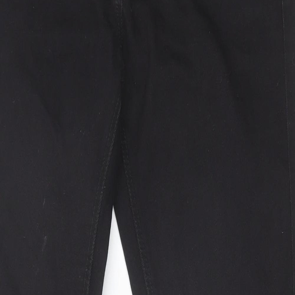 NEXT Womens Black Cotton Skinny Jeans Size 12 Slim Zip