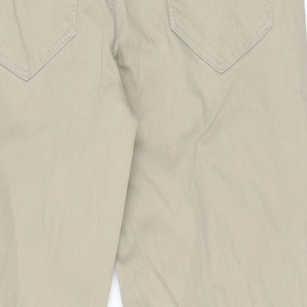 NEXT Mens Beige Cotton Straight Jeans Size 34 in Slim Button